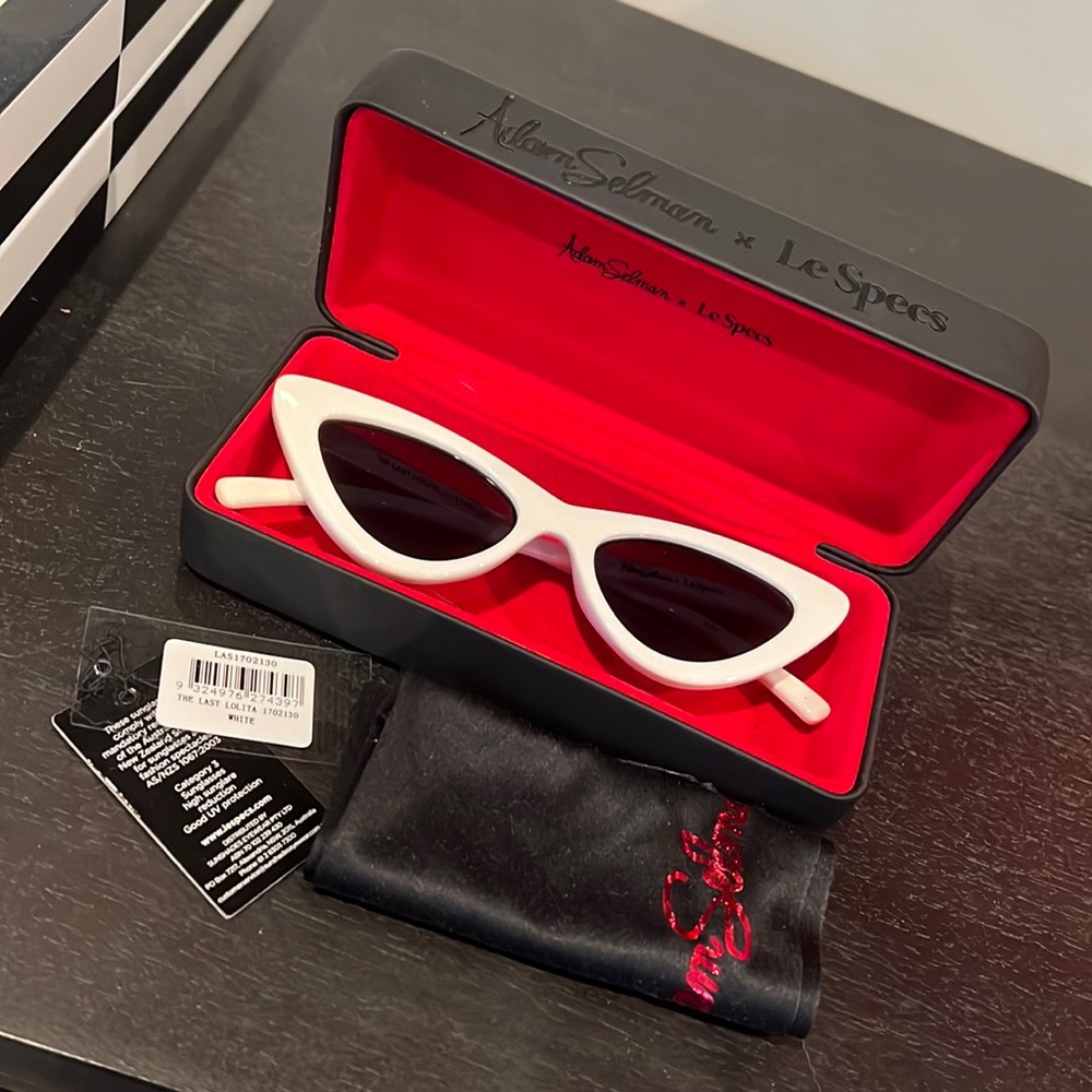 Adam Selman x Le Specs White The Last Lolita Sunglassess New with tags in box